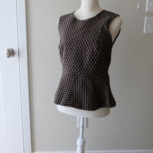 Vince Camuto sz 10 Sleeveless Career Peplum Top